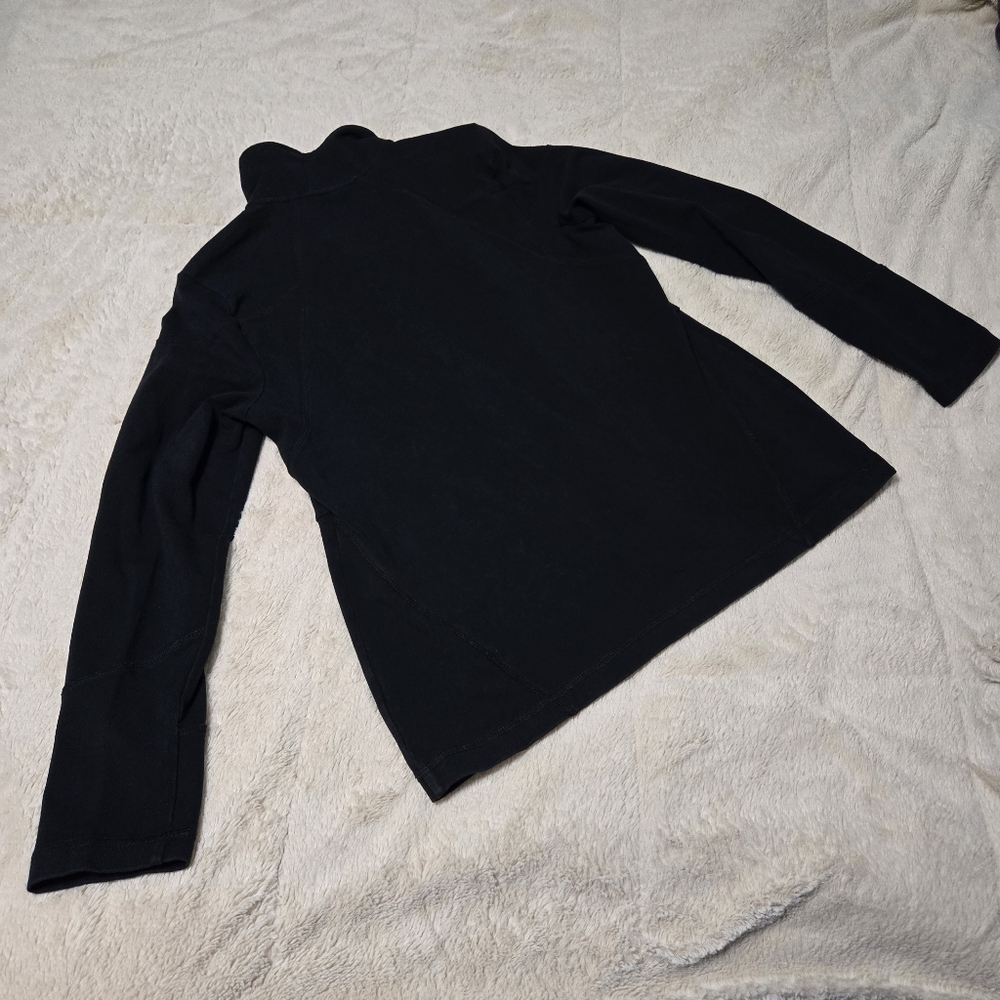 T by Talbots Jacket Lightweight Mockneck Black Stretch Performance Petite M PM - Picture 2 of 8